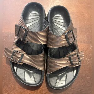 Birki’s by Birkenstock, metallic brown, sandals -size 41